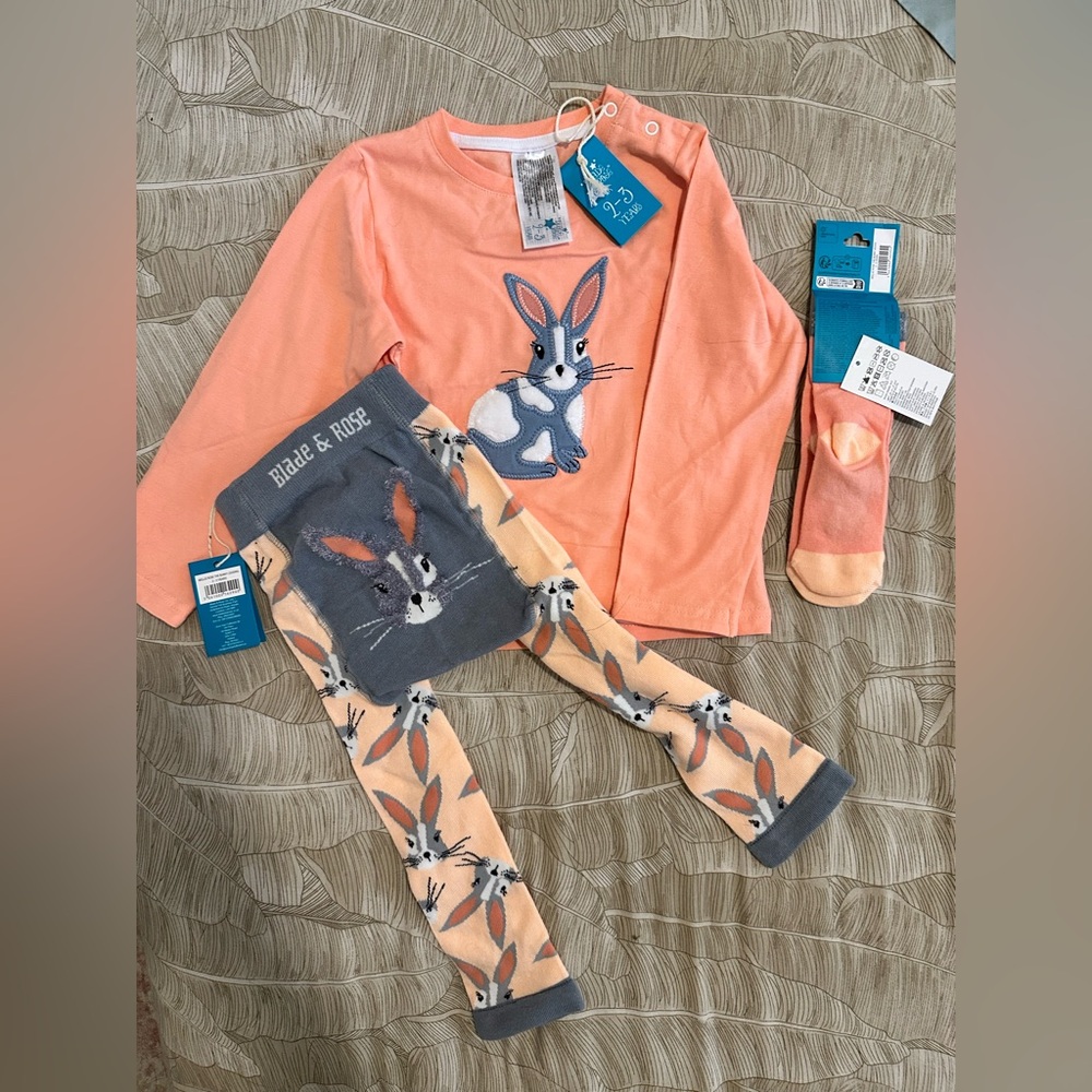 Blade & Rose | NWT Mollie Rose the Bunny 3 piece outfit